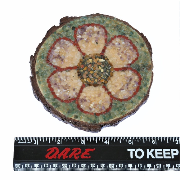 Feminine Essence Flower Crystal Grid Mosaic Wood - Picture 7 of 7